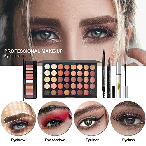 MISS ROSE M All In One Full Makeup Kit,Multipurpose Women's Makeup Sets,Beginners and Professionals Alike,Easy to Carry (Black) - Morena Vogue