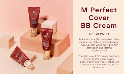 MISSHA M Perfect BB Cream No.21 Light Beige for Bright Skin SPF 42 PA +++ 1.69 Fl Oz - Tinted Moisturizer for face with SPF - Morena Vogue