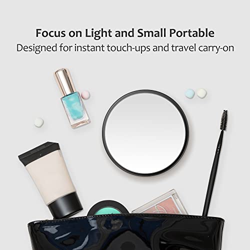 MIYADIVA 30X Magnifying Mirror, Small Magnifying Mirror with Suction Cup and Tweezers, As a Travel Mganifying Mirror, Compact Mirror Set for Plucking Eyebrows 3.5 Inches - Morena Vogue