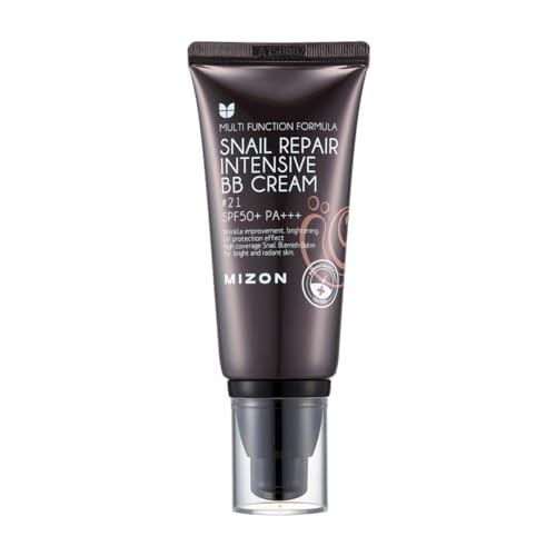 MIZON Snail Repair Blemish Balm, Multifunctional BB Cream with Snail Mucus Filtrate, Skin Care and Makeup Coverage, Strenghtens Skin Elasticity, Improves Fine Wrinkles(#21) - Morena Vogue