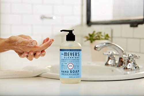 MRS. MEYER'S CLEAN DAY Hand Soap, Made with Essential Oils, Biodegradable Formula, Rain Water, 12.5 fl. oz - Pack of 3 - Morena Vogue