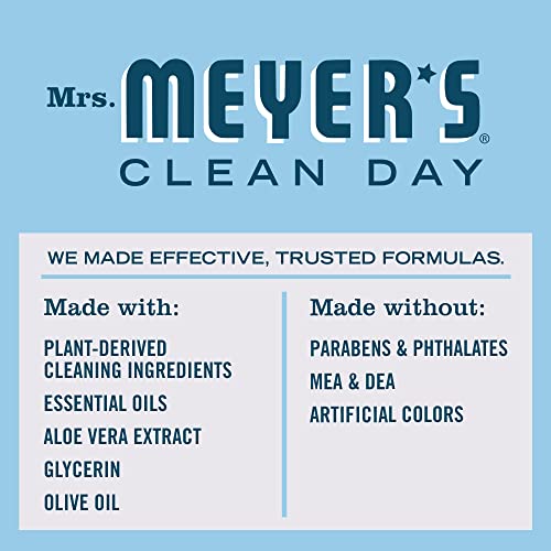 MRS. MEYER'S CLEAN DAY Hand Soap, Made with Essential Oils, Biodegradable Formula, Rain Water, 12.5 fl. oz - Pack of 3 - Morena Vogue