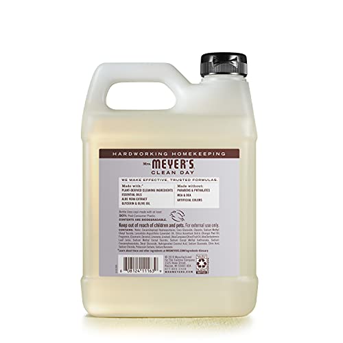 Mrs. Meyer's Clean Day Liquid Hand Soap Refill, Cruelty Free and Biodegradable Formula, Lavender Scent, 33 Fl Oz (Pack of 1) - Morena Vogue