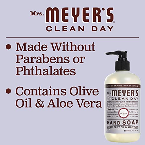 Mrs. Meyer's Clean Day Liquid Hand Soap Refill, Cruelty Free and Biodegradable Formula, Lavender Scent, 33 Fl Oz (Pack of 1) - Morena Vogue