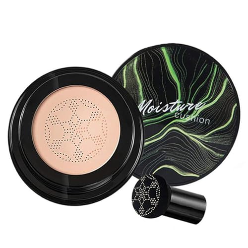 Mushroom Head Air Cushion CC Cream, CC Cream Foundation, Moisturizing BB Cream Foundation Long-Lasting Coverage of Blemishes, Matte Even Skin Tone Nude Makeup Base Primer(02#, Natural) - Morena Vogue