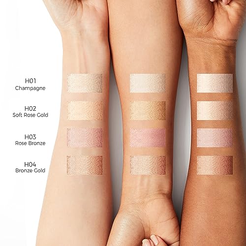 MYMERRY Dewy Highlighter Makeup, Highlighter Makeup Stick for Face and Body, Radiant & Shimmer Glow, Buildable Color for All Day | Vegan & Cruelty-Free | Champagne Beige Gold 15g/0.53fl.Oz - Morena Vogue