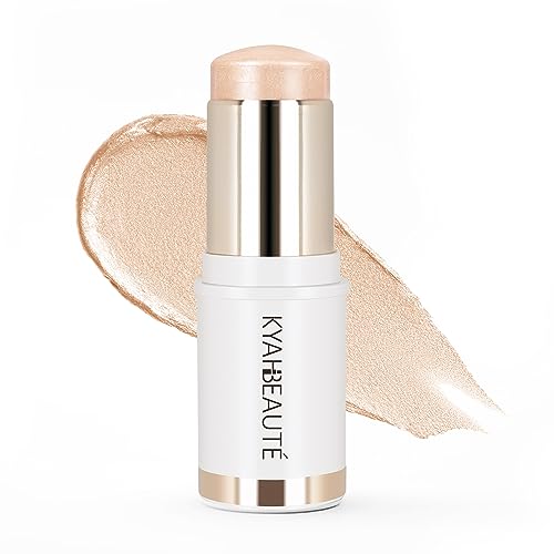 MYMERRY Dewy Highlighter Makeup, Highlighter Makeup Stick for Face and Body, Radiant & Shimmer Glow, Buildable Color for All Day | Vegan & Cruelty-Free | Champagne Beige Gold 15g/0.53fl.Oz - Morena Vogue