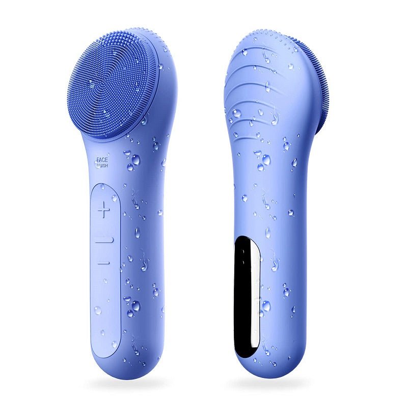 NågraCoola CLIE Facial Cleansing Brush, Waterproof and Rechargeable Face Scrub Brush for Men & Women, Cleansing, Exfoliating and Massaging, Electric Face Scrubber - Blue - Morena Vogue