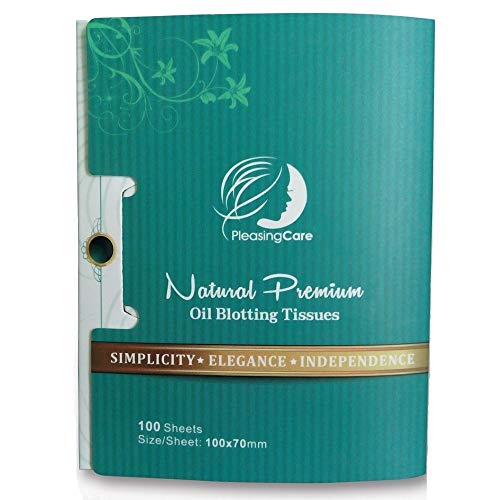 Natural Face Oil Blotting Paper - 100 Counts, Easy Take Out Design - Top Oil Absorbing Tissues, Premium Handy Facial Blotting Sheets - Face Skin Care or Beauty Make Up Must Have! - Morena Vogue