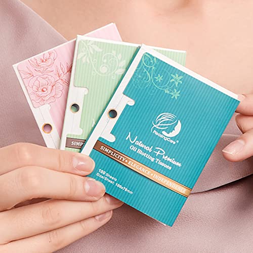 Natural Face Oil Blotting Paper - 100 Counts, Easy Take Out Design - Top Oil Absorbing Tissues, Premium Handy Facial Blotting Sheets - Face Skin Care or Beauty Make Up Must Have! - Morena Vogue