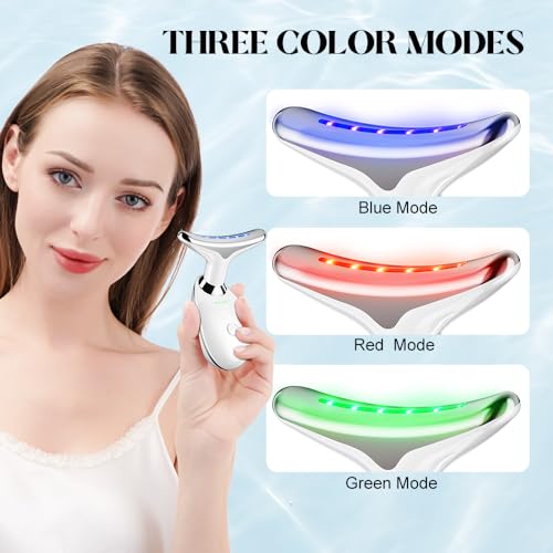 Neck Face Massager Face Sculpting Tool 3 Colour Modes and Vibration for Facial Massager for Double Chin - Morena Vogue