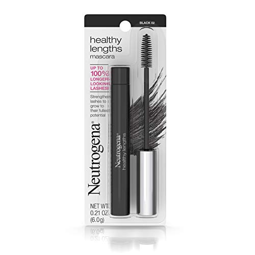 Neutrogena Healthy Lengths Mascara for Stronger, Longer Lashes, Clump-, Smudge- and Flake-Free Mascara with Olive Oil, Vitamin E and Rice Protein, Black 02,.21 oz - Morena Vogue