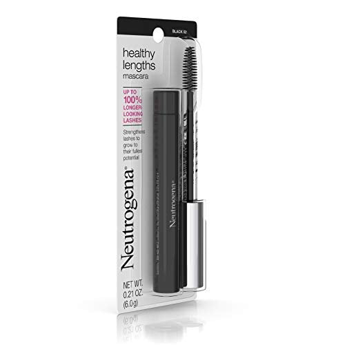 Neutrogena Healthy Lengths Mascara for Stronger, Longer Lashes, Clump-, Smudge- and Flake-Free Mascara with Olive Oil, Vitamin E and Rice Protein, Black 02,.21 oz - Morena Vogue