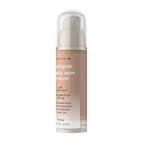 Neutrogena Healthy Skin Enhancer Sheer Face Tint with Retinol & Broad Spectrum SPF 20 Sunscreen for Younger Looking Skin, 3-in-1 Daily Enhancer, Non-Comedogenic, Neutral to Tan 40, 1 fl. oz - Morena Vogue