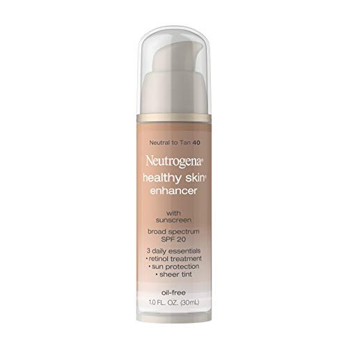 Neutrogena Healthy Skin Enhancer Sheer Face Tint with Retinol & Broad Spectrum SPF 20 Sunscreen for Younger Looking Skin, 3-in-1 Daily Enhancer, Non-Comedogenic, Neutral to Tan 40, 1 fl. oz - Morena Vogue