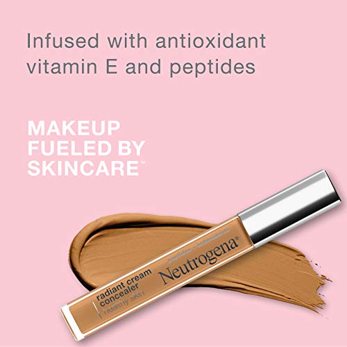 Neutrogena Healthy Skin Radiant Brightening Cream Concealer with Peptides & Vitamin E Antioxidant,Lightweight Perfecting Concealer,Non-Comedogenic,Bisque Light/Medium 02 neutral undertones,0.24 oz - Morena Vogue