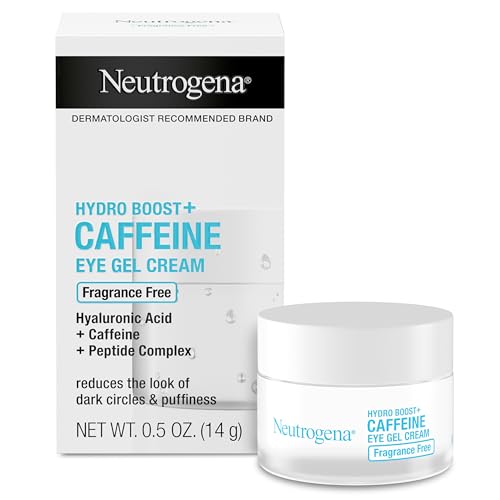 Neutrogena Hydro Boost + Eye Cream for Dark Circles & Puffiness, Under Eye Cream with Caffeine, Hyaluronic Acid and Peptides, Fragrance Free, 0.5 oz - Morena Vogue