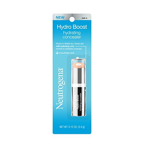 Neutrogena Hydro Boost Hydrating Concealer Stick for Dry Skin, Oil-Free, Lightweight, Non-Greasy and Non-Comedogenic Cover-Up Makeup with Hyaluronic Acid, 10/Fair, 0.12 Oz - Morena Vogue