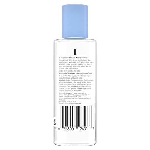 Neutrogena Oil-Free Liquid Eye Makeup Remover, Residue-Free, Non-Greasy, Gentle & Skin-Soothing Makeup Remover Solution with Aloe & Cucumber Extract for Waterproof Mascara, 3.8 fl. oz - Morena Vogue