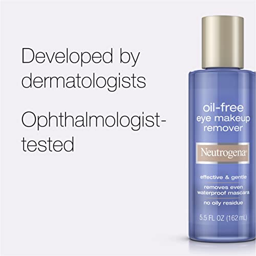 Neutrogena Oil-Free Liquid Eye Makeup Remover, Residue-Free, Non-Greasy, Gentle & Skin-Soothing Solution with Aloe & Cucumber Extract for Waterproof Mascara, 5.5 fl. oz - Morena Vogue