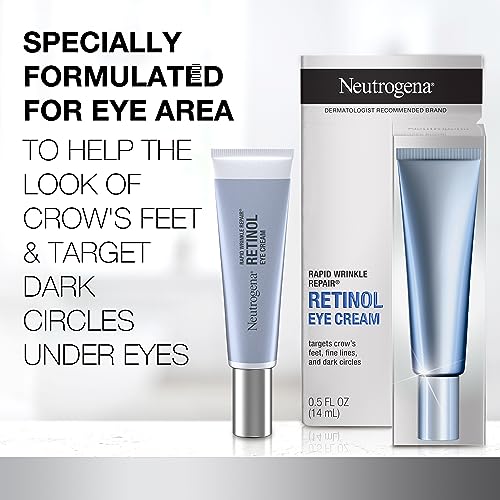 Neutrogena Retinol Eye Cream for Dark Circles, Rapid Wrinkle Repair, Daily Anti-Aging Under Eye Cream with Retinol & Hyaluronic Acid to Fight Fine Lines, Wrinkles, & Dark Spots, 0.5 fl. oz - Morena Vogue