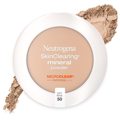 Neutrogena SkinClearing Mineral Acne-Concealing Pressed Powder Compact, Shine-Free & Oil-Absorbing Makeup with Salicylic Acid to Cover, Treat & Prevent Breakouts, Soft Beige 50,.38 oz - Morena Vogue