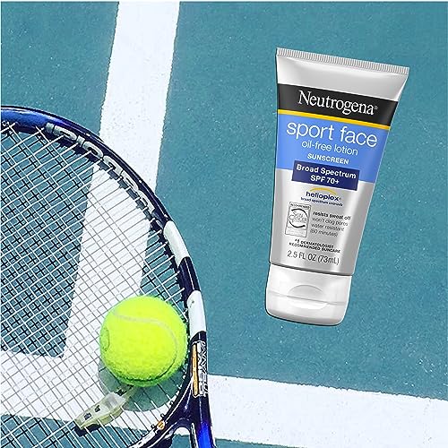 Neutrogena Sport Face Sunscreen SPF 70+, Oil-Free Facial Sunscreen Lotion with Broad Spectrum UVA/UVB Sun Protection, Sweat-Resistant & Water-Resistant, 2.5 fl. oz - Morena Vogue