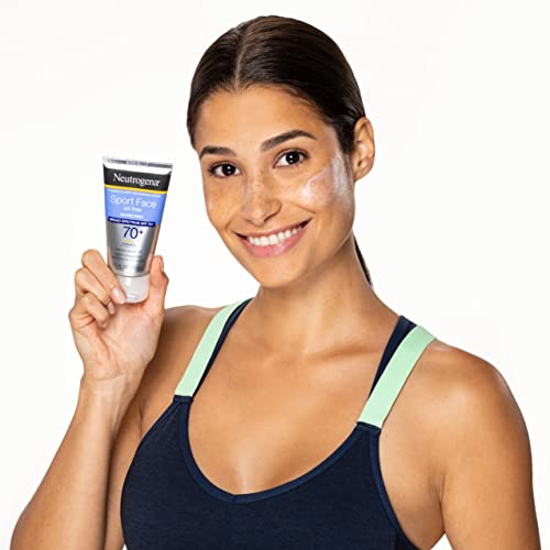 Neutrogena Sport Face Sunscreen SPF 70+, Oil-Free Facial Sunscreen Lotion with Broad Spectrum UVA/UVB Sun Protection, Sweat-Resistant & Water-Resistant, 2.5 fl. oz - Morena Vogue