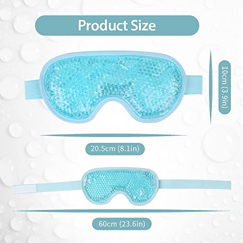 NEWGO Cold Eye Mask Cooling Eye Mask for Dry Eyes, Gel Eye Mask Eye Ice Pack Reusable Cold Eye Compress for Dark Circles, Migraines, Eye Surgery, Skin Care (Blue) - Morena Vogue