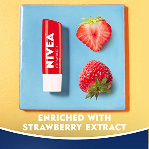 NIVEA Lip Care, Fruit Lip Balm Variety Pack, Tinted Lip Balm, 0.17 Oz, 4 count (Pack of 1) - Morena Vogue