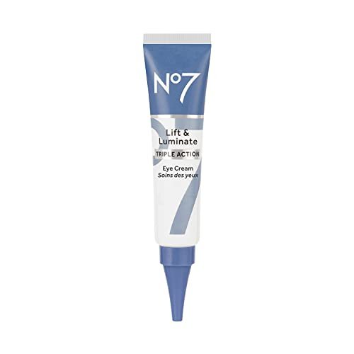 No7 Lift & Luminate Eye Cream - Dark Circles & Puffiness Solution - Shea Butter, Hyaluronic Acid & Ginseng (15ml) - Morena Vogue