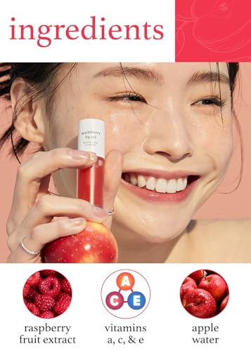 NOONI Korean Lip Oil - Appleberry | Lip Stain, Gift, Long-Lasting, Moisturizing, Plumping, Revitalizing, and Tinting for Dry Lips with Raspberry Fruit Extract, Glass Skin Look, 0.12 Fl Oz - Morena Vogue