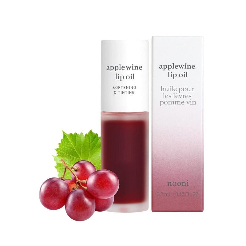 NOONI Korean Lip Oil - Applewine | Lip Stain, Gift, Long-Lasting, Moisturizing, Plumping, Revitalizing for Dry Lips, Waterproof, No Peel Off, Korean Lip Tint, Deep Red Lips, Mother's Day, 0.12 Fl Oz - Morena Vogue