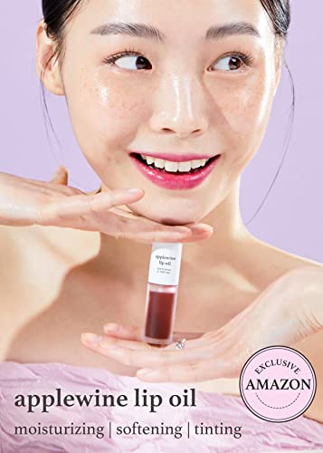 NOONI Korean Lip Oil - Applewine | Lip Stain, Gift, Long-Lasting, Moisturizing, Plumping, Revitalizing for Dry Lips, Waterproof, No Peel Off, Korean Lip Tint, Deep Red Lips, Mother's Day, 0.12 Fl Oz - Morena Vogue