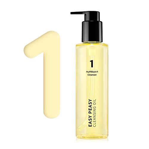 numbuzin No.1 Easy Peasy Cleansing Oil | Makeup Removing Facial Cleanser, Blackheads Removal, Unclogs Pores, Non-heavy, nature-derived ingredients | Korean Skin Care for Face, 6.76 fl oz - Morena Vogue