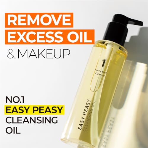 numbuzin No.1 Easy Peasy Cleansing Oil | Makeup Removing Facial Cleanser, Blackheads Removal, Unclogs Pores, Non-heavy, nature-derived ingredients | Korean Skin Care for Face, 6.76 fl oz - Morena Vogue