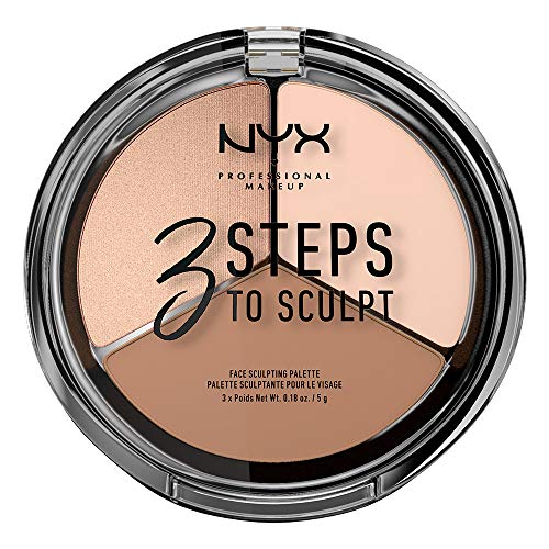 NYX PROFESSIONAL MAKEUP 3 Steps to Sculpt, Face Sculpting Contour Palette - Fair - Morena Vogue