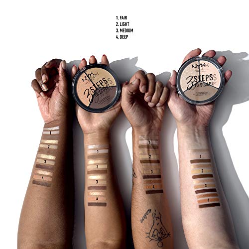 NYX PROFESSIONAL MAKEUP 3 Steps to Sculpt, Face Sculpting Contour Palette - Fair - Morena Vogue