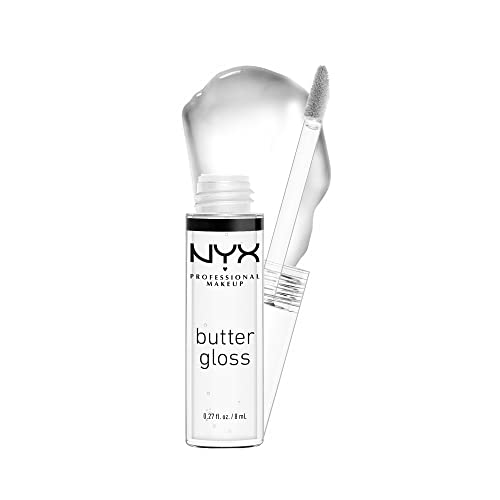 NYX PROFESSIONAL MAKEUP Butter Gloss, Non-Sticky Lip Gloss - Sugar Glass (Clear) - Morena Vogue