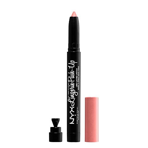 NYX PROFESSIONAL MAKEUP Lip Lingerie Push-Up Long Lasting Plumping Lipstick - Silk Indulgence (Baby Pink Nude) - Morena Vogue