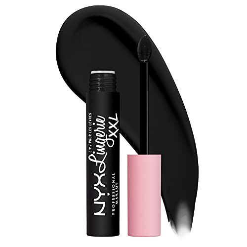 NYX PROFESSIONAL MAKEUP Lip Lingerie XXL Matte Liquid Lipstick - Naughty Noir (Black) - Morena Vogue