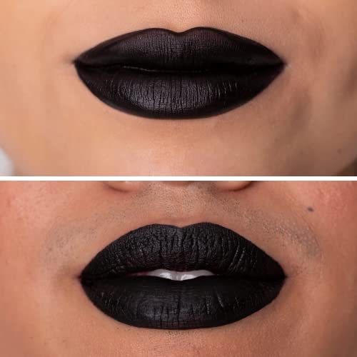 NYX PROFESSIONAL MAKEUP Lip Lingerie XXL Matte Liquid Lipstick - Naughty Noir (Black) - Morena Vogue