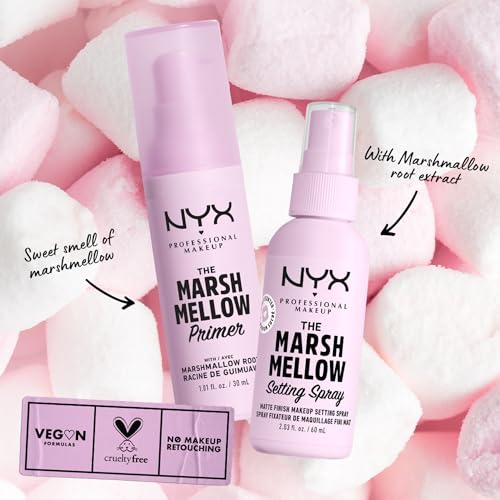 NYX PROFESSIONAL MAKEUP Marshmellow Smoothing Primer, Vegan Face Primer, 10 - In - 1 Skin Benefits - Morena Vogue