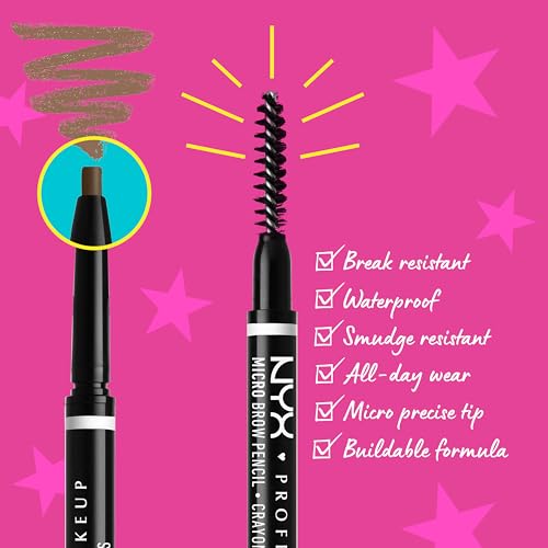 NYX PROFESSIONAL MAKEUP Micro Brow Pencil, Eyebrow Pencil - Black - Morena Vogue