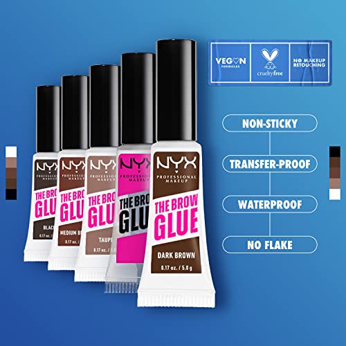 NYX PROFESSIONAL MAKEUP The Brow Glue, Extreme Hold Eyebrow Gel - Clear - Morena Vogue