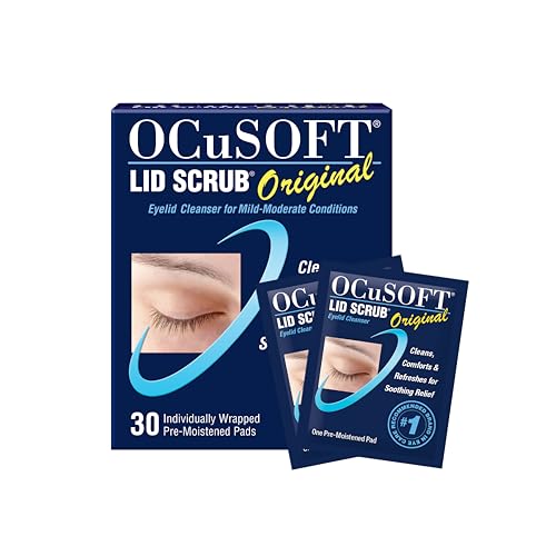 OCuSOFT Lid Scrub Original Eyelid Cleanser - Pre-Moistened Eyelid Wipes for Mild to Moderate Conditions - Eyelid Cleanser to Clean, Comfort & Soothe Irritated Eyelids - 30 Count - Morena Vogue