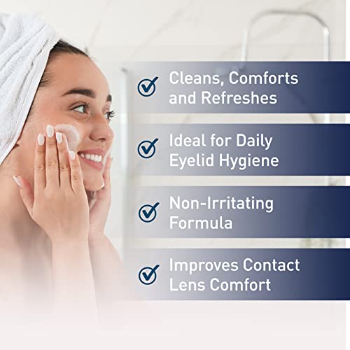 OCuSOFT Lid Scrub Original Foaming Eyelid Cleanser - Mild Instant Foaming Eyelid & Eyelash Cleanser - Daily Eyelid Wash to Remove Oil, Dust, Pollen & Eye Makeup - 7.25 fl oz - Morena Vogue