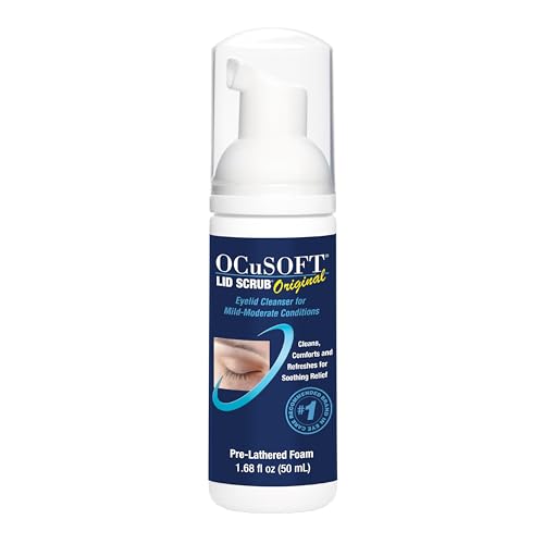 OCuSOFT Original Foaming Eyelid Cleanser - Mild Instant Foam to Remove Oil, Dust, Pollen & Makeup - 1.68 fl oz - Morena Vogue