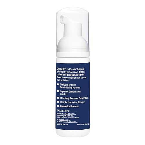 OCuSOFT Original Foaming Eyelid Cleanser - Mild Instant Foam to Remove Oil, Dust, Pollen & Makeup - 1.68 fl oz - Morena Vogue