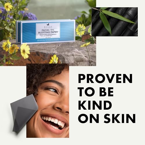 Oil Blotting Sheets for Face, Activated Bamboo Charcoal Blotting Paper for Oily Skin Control, Compatible with Oil Absorbing Roller, 100 Oil Absorbing Sheets for Face, Oily Skin, Facial Oil Wipes - Morena Vogue